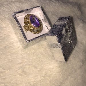 14k Gold Filled Amethyst Size 8 Heart Design